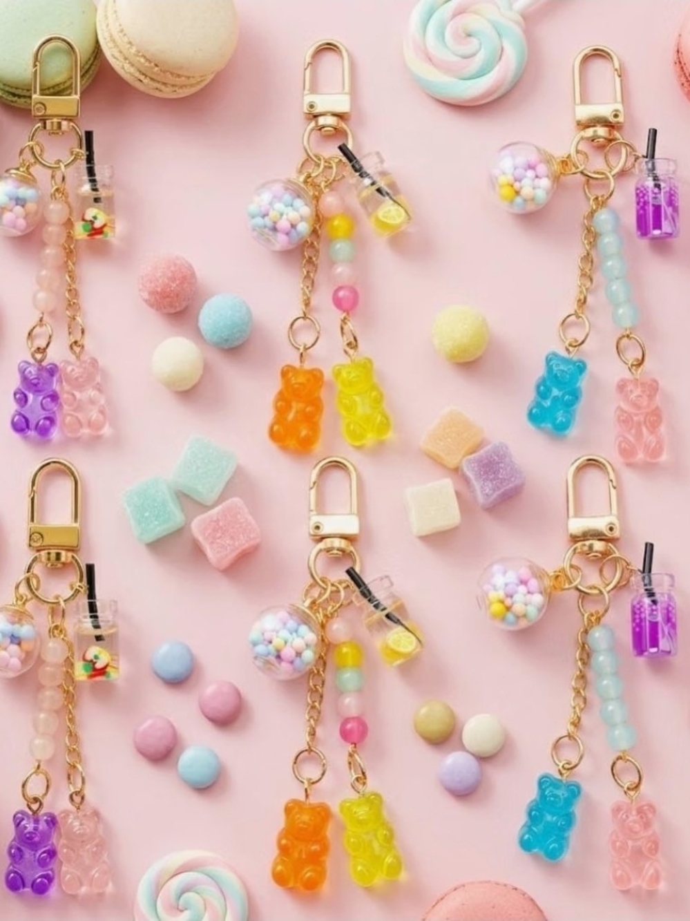 Cute Gummy Bear Keychain Charm - Picture 3 of 5